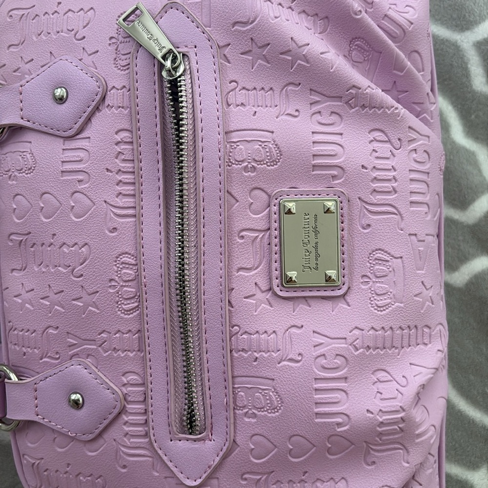 Juicy Couture Purple Satchel with Embossed Texture - Picture 8 of 9